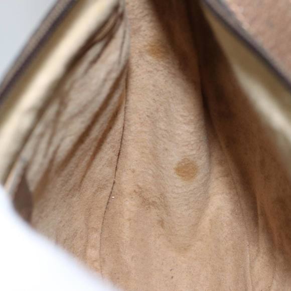 GUCCI GG Supreme Web Sherry Line Shoulder Bag PVC Leather Beige Gold Auth 88635 - Picture 11 of 16